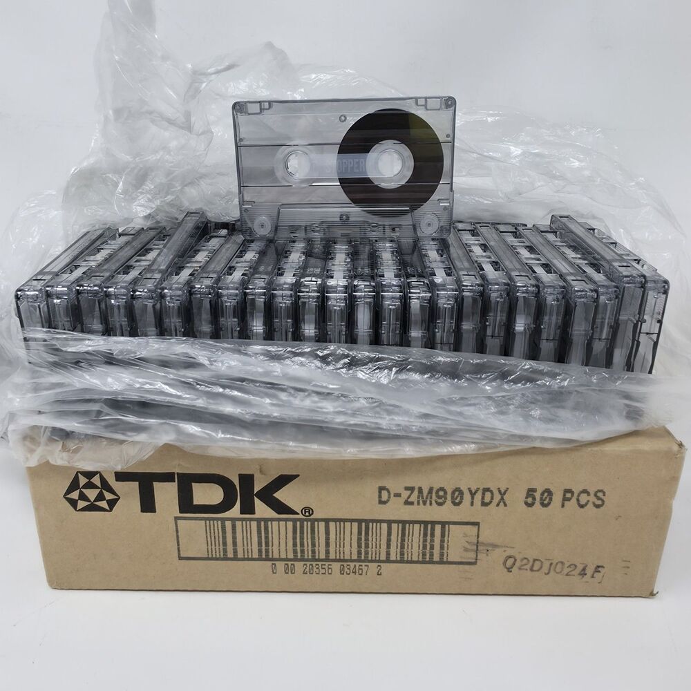 TDK ZM 90 Minute Blank Cassette Tapes Bulk Box Lot Of 46 D-ZM90 D90 New Unused